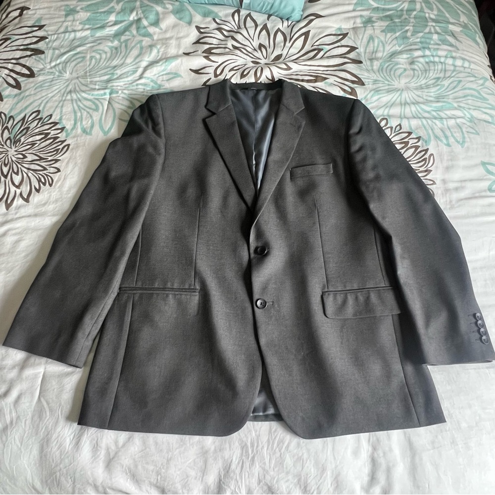Classic Gray Men's Suit Coat, Size 46R